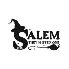 Salem They Missed One Witch Halloween Hat Broom 