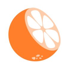 Orange Half Fruit 