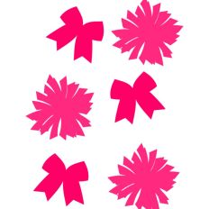 Cheerleader Bows and Pompoms