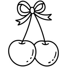 Cute Cherry Cherries With Bow Valentine's Day