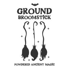 Ground Broomsticks Potion Bottle Label Halloween Witch 