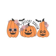Groovy Halloween Pumpkins Flowers Sunglasses