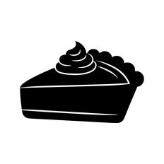 Slice Of Pie Outline Icon Food With Cream