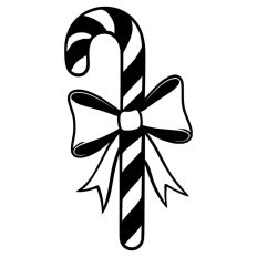 Candy Cane Christmas Gift Bow Food