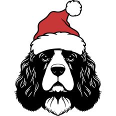 Spaniel Cocker Springer Dog Christmas Santa Hat
