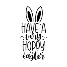 Have A Very Hoppy Easter Bunny Quote Spring Script