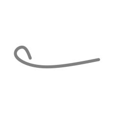 Curved Underline Swirl Mark Line Doodle Hand Drawn