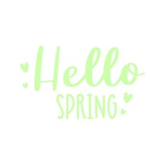 Hello Spring Sun Seasons Word Text Script