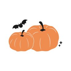 Pumpkins and Bat Halloween