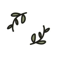 Botanical Vine Leaf Branch Tree Stem Floral Pattern Border Line