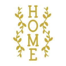 Welcome Floral Botanical Sign Vine Leaves Home