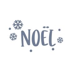 Noel Christmas Holidays Text Snowflakes Words