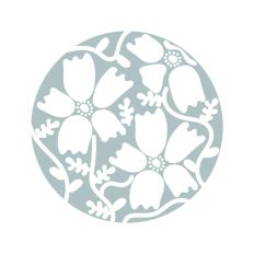 Abstract Wavy Flowers Groovy Design Circle Boho Botanical