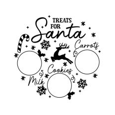 Plate For Santa Reindeers Christmas Eve Milk Cookies