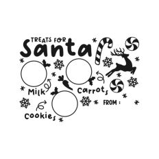 Plate For Santa Reindeers Christmas Eve Milk Cookies