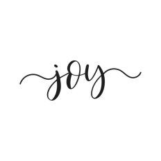Joy Script Text Words Christmas