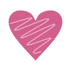 Heart with Scribble Line