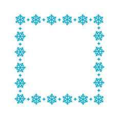 Snowflake Christmas Winter Frame Border Background