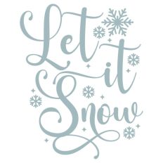 Let It Snow Christmas Winter Quote Text Script