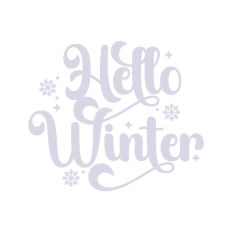 Hello Winter Christmas Quote Reindeer Snow Santa Festive