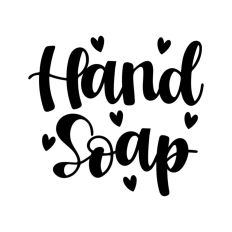 Hand Soap Heart Cleaning Label