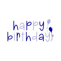 Happy Birthday Childish Text