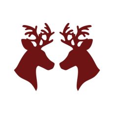 Stag Deer Reindeer Head Shape Silhouette Christmas