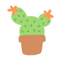 Round Cactus Plant Pot