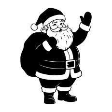 Santa Father Christmas Shape Silhouette