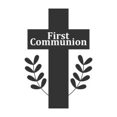 First Communion Cross Botanical