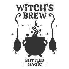 Witch's Brew Potion Bottle Label Halloween Witch