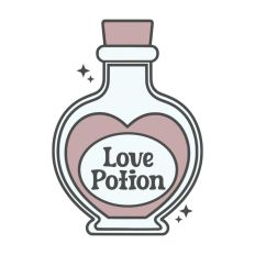 Love Potion Heart Shaped Bottle Valentine's Day