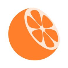 Orange Half Fruit 