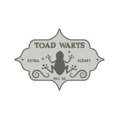 Toad Warts Potion Bottle Label Halloween Witch 