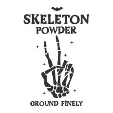 Skeleton Powder Potion Bottle Label Halloween Witch 