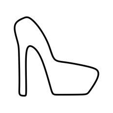 High Heeled Shoe Outline