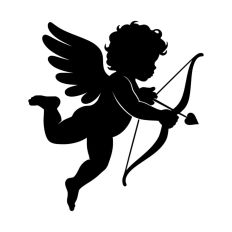 Cupid With Bow And Arrow Hearts Valentine's Day