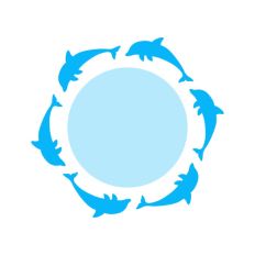 Dolphin Circle Frame