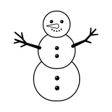 Happy Snowman Christmas Winter Snow