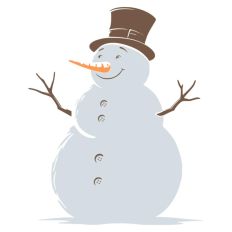Cute Happy Snowman Doodle Christmas