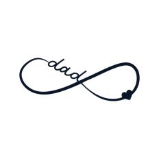 Dad Father Papa Infinity Forever Love Symbol  
