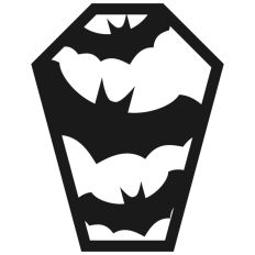 Halloween Bats Coffin