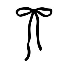 Ribbon Bow Hand Drawn Doodle