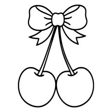 Cute Cherry Cherries With Bow Valentine's Day
