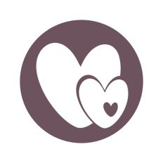 Hearts in Circle Cut Out
