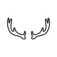 Wide Antlers Outline