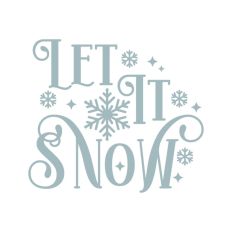 Let It Snow Christmas Winter Quote Text Script
