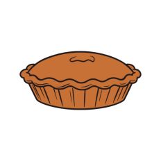 Pie Outline Icon Food Baking Cooking