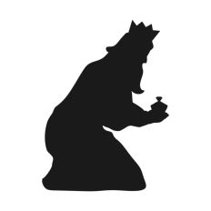 Wise Man Camel Nativity Scene Outline Silhouette Shape Mary Jesus