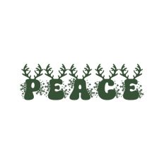 Peace Christmas Words Text Antler Quote
